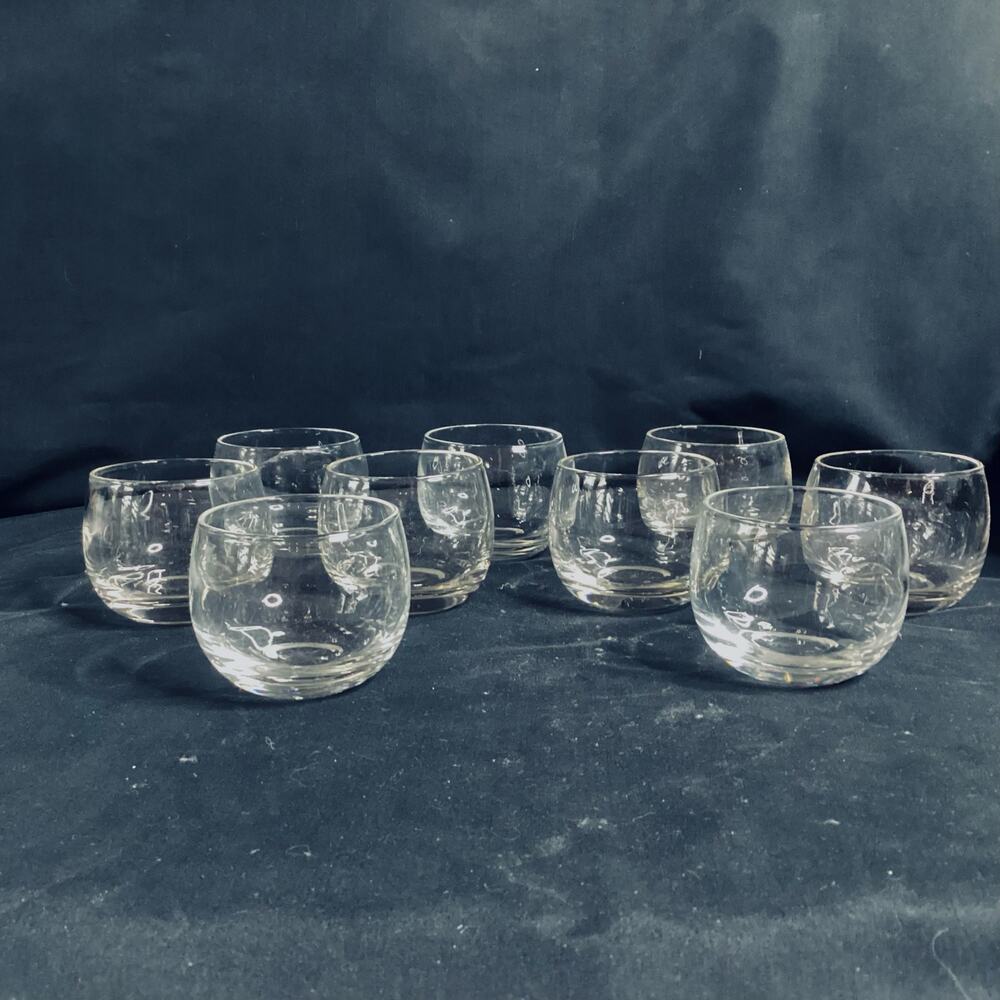 MCM Princess House Etched Roly-Poly Cocktail Glasses